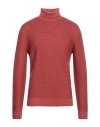 Eynesse Man Turtleneck Rust Size 42 Merino Wool In Red