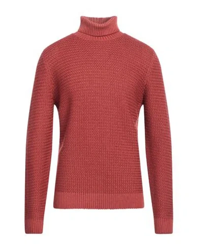 Eynesse Man Turtleneck Rust Size 42 Merino Wool In Red