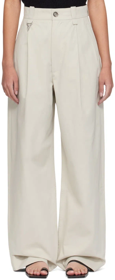 Eytys Beige Scout Trousers In Pearl