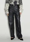 Eytys Benz Straight-leg High-rise Faux-leather Trousers In Black