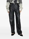 Eytys Benz Straight-leg High-rise Faux-leather Trousers In Black
