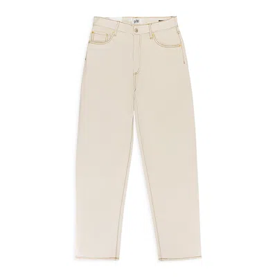 Eytys Benz Twill Ecru Straight Fit Jeans In White