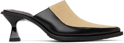 Eytys Black & Tan Nico Heels In Yute Raw