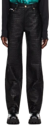 Eytys Benz Straight-leg High-rise Faux-leather Trousers In Black Croco