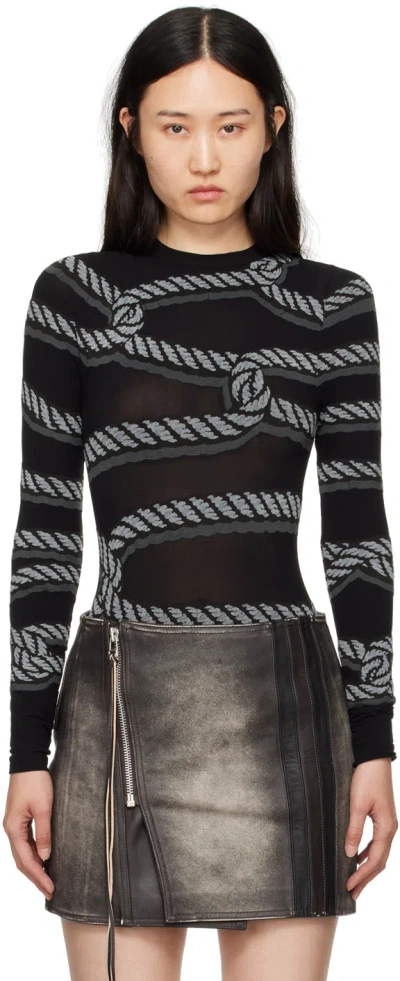 Eytys Black Emery Sweater In Black Rope