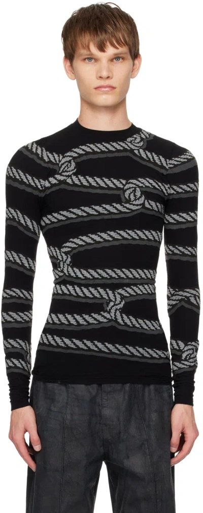 Eytys Black Emery Sweater In Black Rope