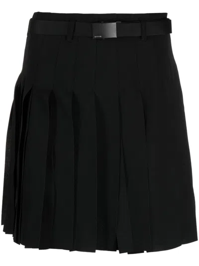 Eytys Kace Belted Pleated Skirt In Schwarz