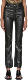 Eytys Black Solstice Trousers In Wet Black