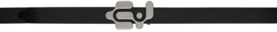 Eytys Black Trade Belt In Silver/shiny Black