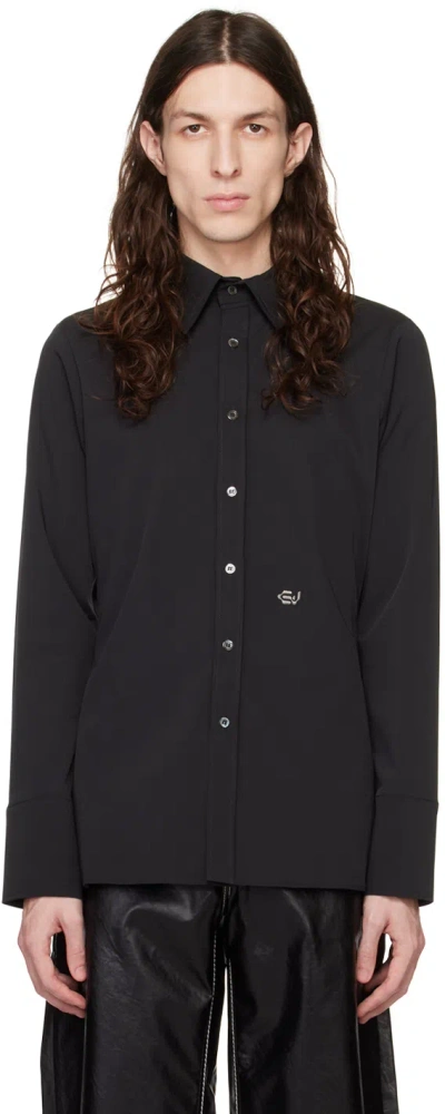 Eytys Logo Embroidered Shirt In Black