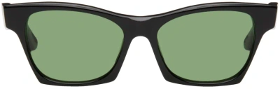 Eytys Black Ventura Sunglasses In Black/green