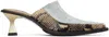 Eytys Nico Heeled Mules In Denim Slashed