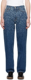 Eytys Benz Cotton Tapered Jeans In Sliver