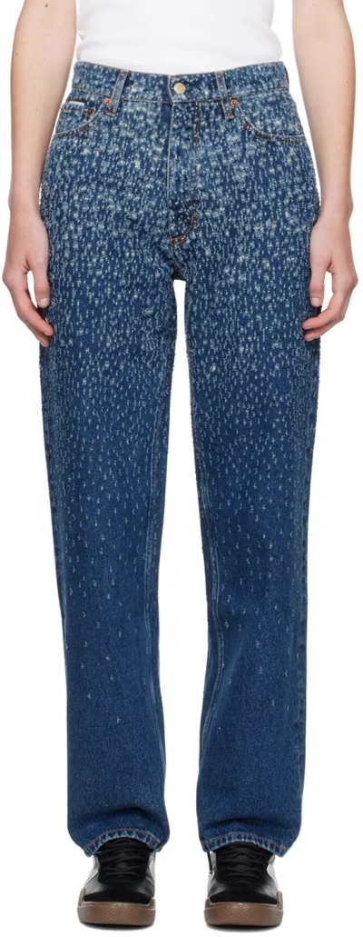 Eytys Benz Cotton Tapered Jeans In Sliver