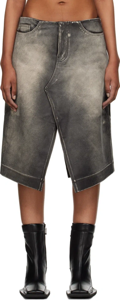 Eytys Brown Capella Leather Midi Skirt In Vintage Brown