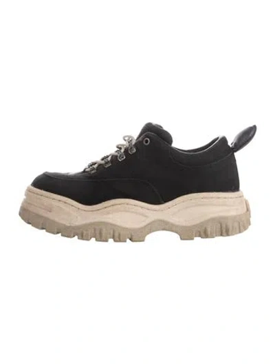 Pre-owned Eytys Canvas Chunky Sneakers In Black