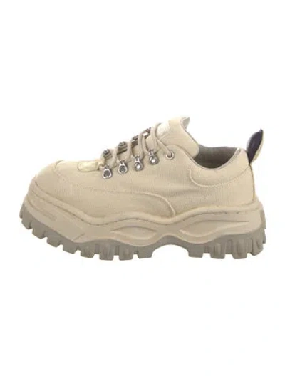 Pre-owned Eytys Canvas Chunky Sneakers In Neutral