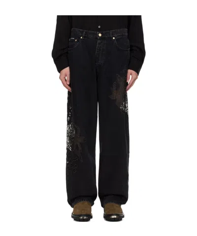 Eytys Denim Trousers With Belt Loops In Black