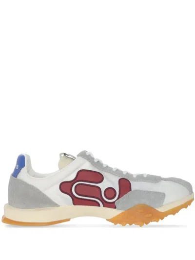 Eytys Eros Panelled Suede Sneakers In 灰色