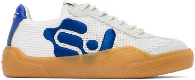 Eytys Gray & Blue Santos Sneakers In Mesh Blue Bird