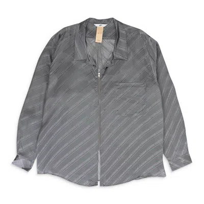 Eytys Grey Monogram Daytona Zip T-shirt In Gray