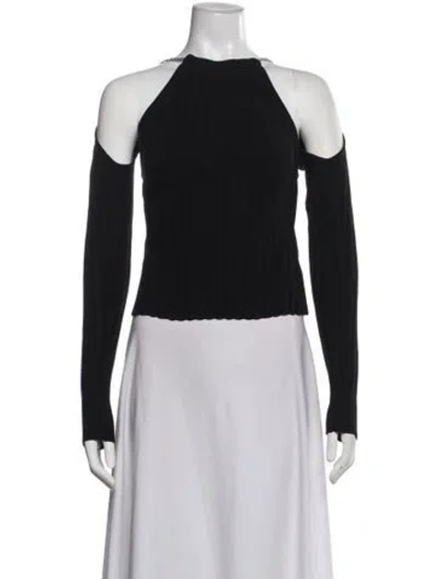 Pre-owned Eytys Halterneck Long Sleeve Top In Black