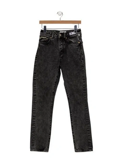 Pre-owned Eytys High-rise Straight Leg Jeans In Black