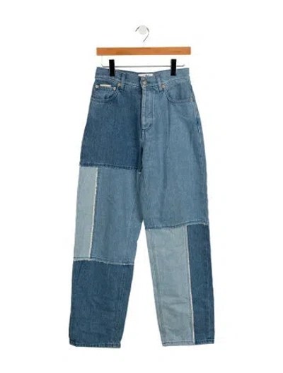 Pre-owned Eytys High-rise Straight Leg Jeans In Blue