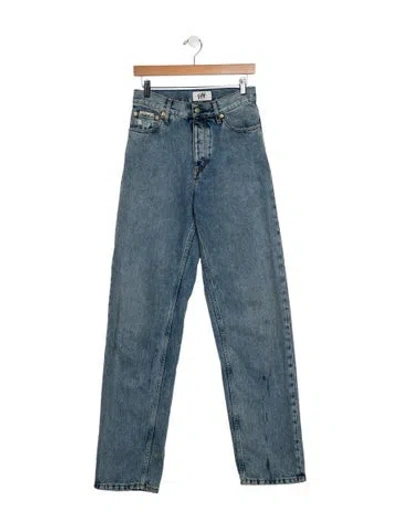 Pre-owned Eytys High-rise Straight Leg Jeans In Blue