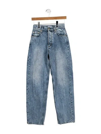 Pre-owned Eytys High-rise Straight Leg Jeans In Blue