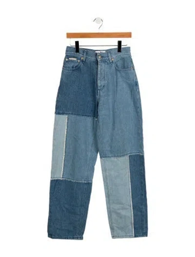 Pre-owned Eytys High-rise Straight Leg Jeans In Blue