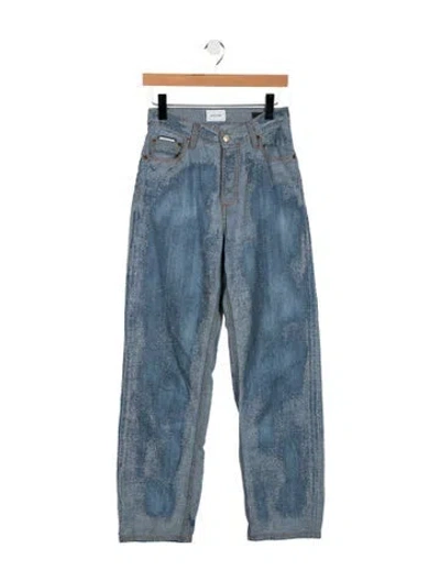 Pre-owned Eytys High-rise Straight Leg Jeans In Blue