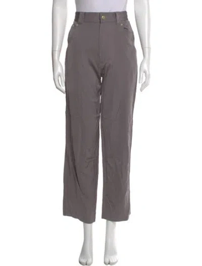 Pre-owned Eytys High-rise Straight Leg Jeans In Gray