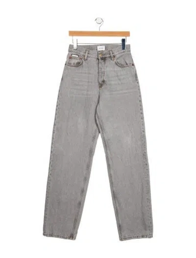 Pre-owned Eytys High-rise Straight Leg Jeans In Gray