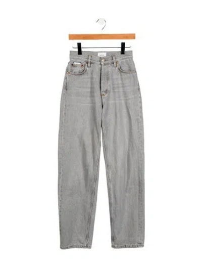 Pre-owned Eytys High-rise Straight Leg Jeans In Gray
