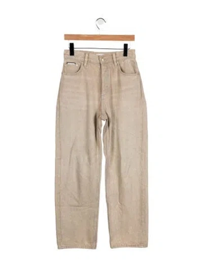 Pre-owned Eytys High-rise Straight Leg Jeans In Neutrals