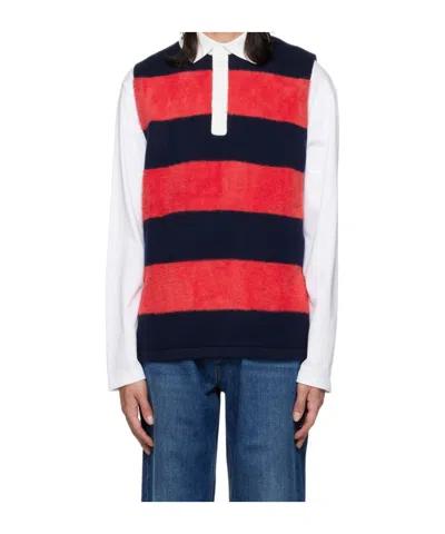 Eytys Knitted Striped Polo Shirt In Multi