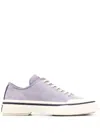 Eytys Laguna Suede Lace-up Sneakers In Purple