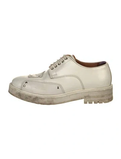 Pre-owned Eytys Leather Boat Shoes In Neutral