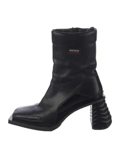 Pre-owned Eytys Leather Boots In Black