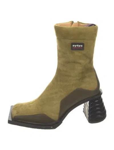 Pre-owned Eytys Leather Boots In Green