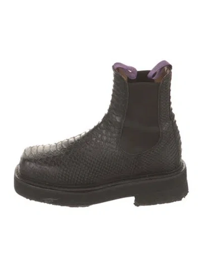 Pre-owned Eytys Leather Chelsea Boots In Black