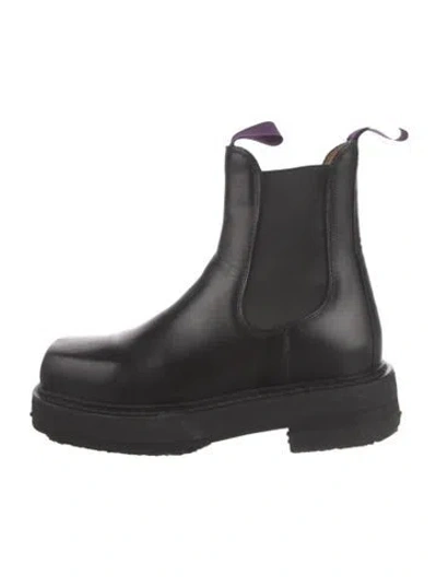Pre-owned Eytys Leather Chelsea Boots In Black
