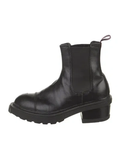 Pre-owned Eytys Leather Chelsea Boots In Black