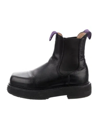 Pre-owned Eytys Leather Chelsea Boots In Black
