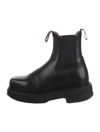 Pre-owned Eytys Leather Chelsea Boots In Black