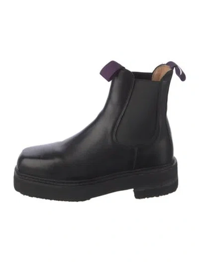 Pre-owned Eytys Leather Chelsea Boots In Black