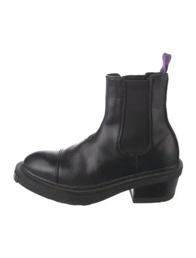 Pre-owned Eytys Leather Chelsea Boots In Black