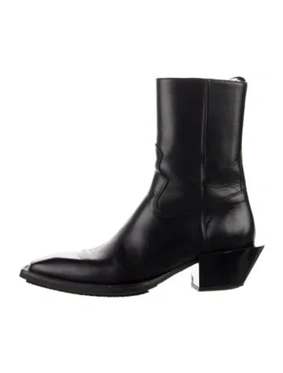 Pre-owned Eytys Leather Chelsea Boots In Black