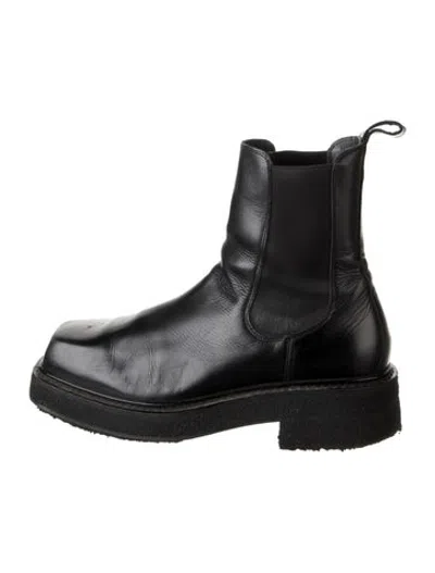 Pre-owned Eytys Leather Chelsea Boots In Black